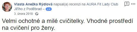 aura reference aurafit Vlasta Anežka Rýdlová