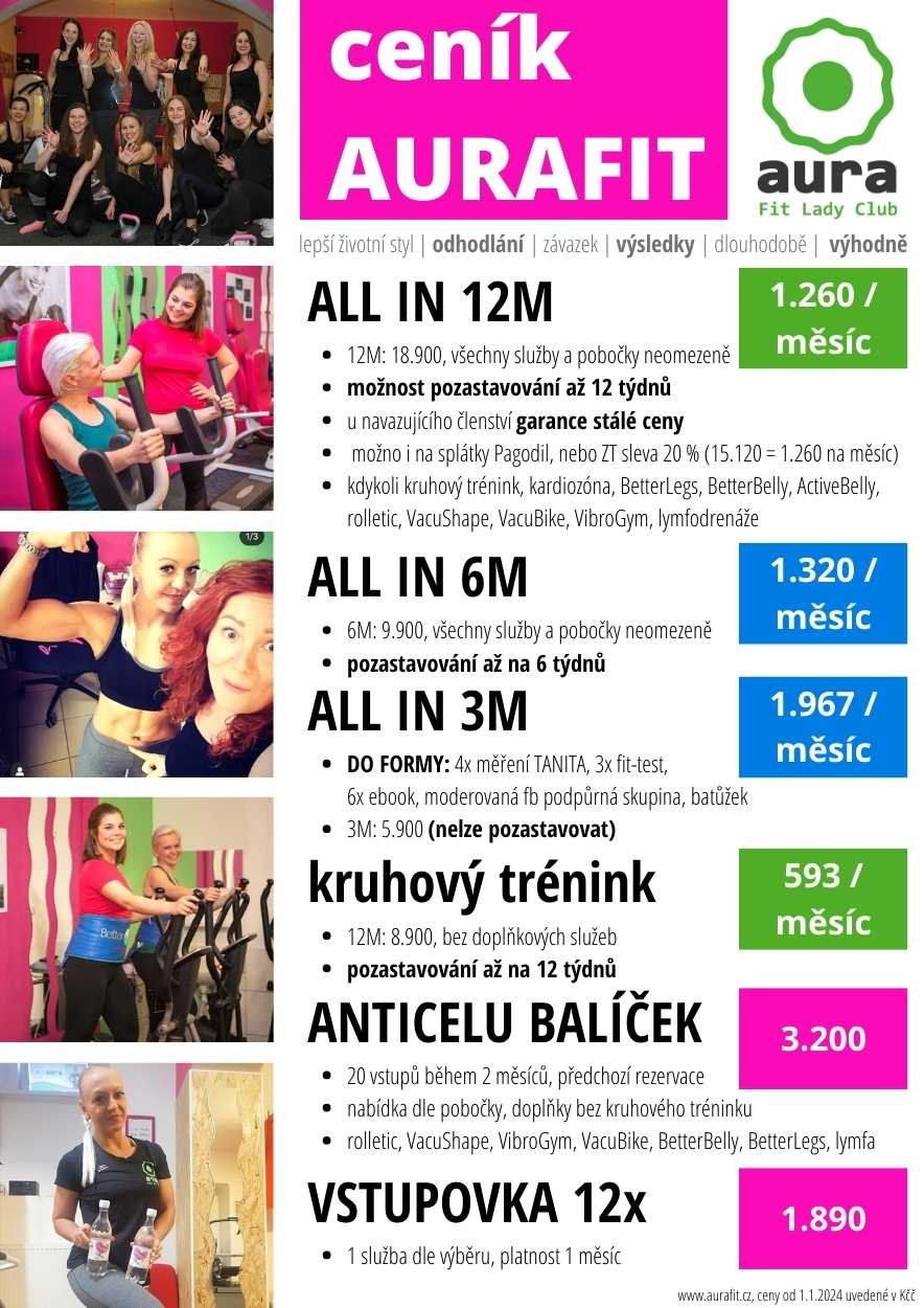 aurafit 2024 1 od ceník