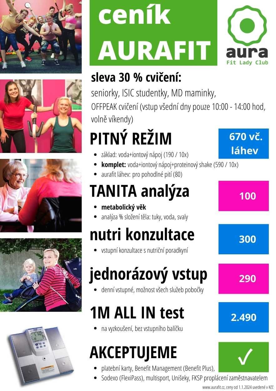 aurafit 2024 2 od ceník